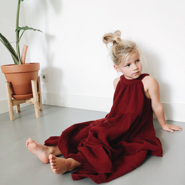 DOLLY MAXI DRESS - RICH ROSEWOOD