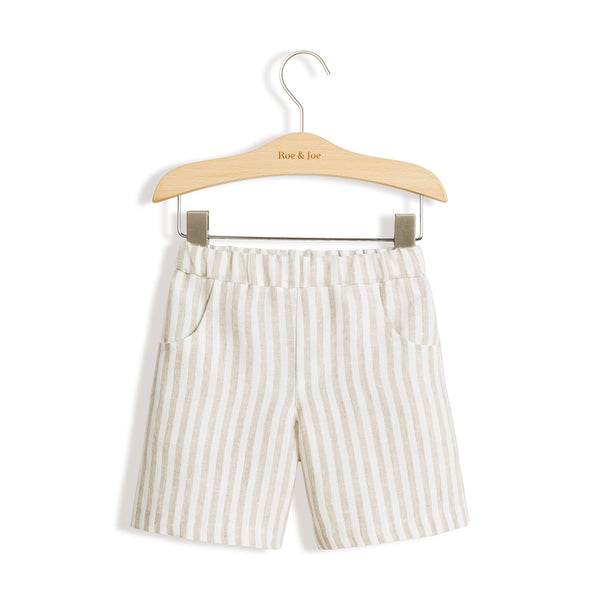SHORTS - NATURAL STRIPE