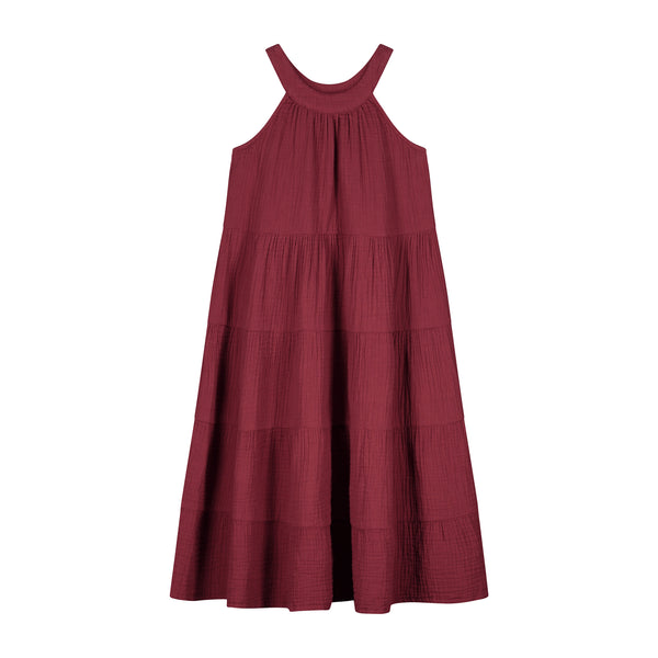 DOLLY MAXI DRESS - RICH ROSEWOOD