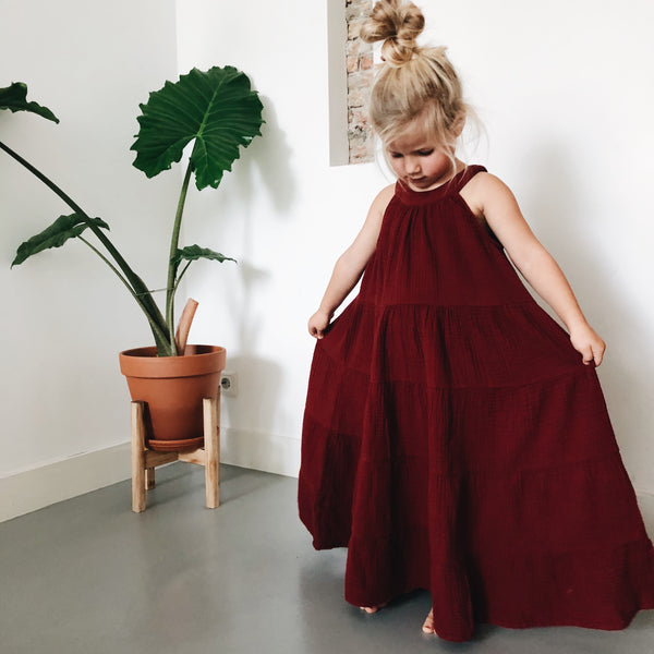 DOLLY MAXI DRESS - RICH ROSEWOOD