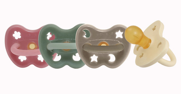Hevea dummy pacifier uk grey natural rubber round teat