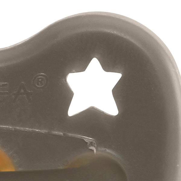 Hevea dummy pacifier uk grey natural rubber plastic free