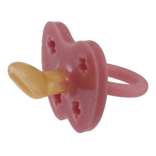 Hevea dummy pacifier uk pink natural rubber orthodontic teat