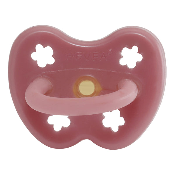 Hevea dummy pacifier uk pink natural rubber plastic free