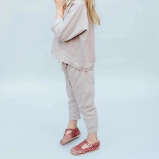 Kind and nature uk tan linen trousers coords sustainable conscious unisex