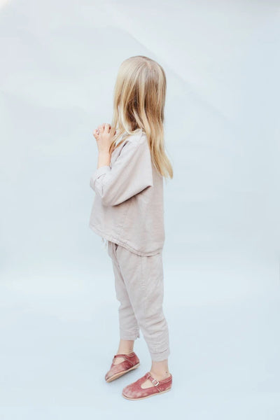 Kind and nature uk tan linen top coords sustainable conscious unisex
