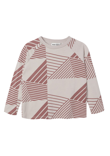 OVERSIZED TEE - HUSH VIOLET AND SABLE LINES