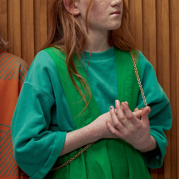 THE PINAFORE DRESS - FERN GREEN