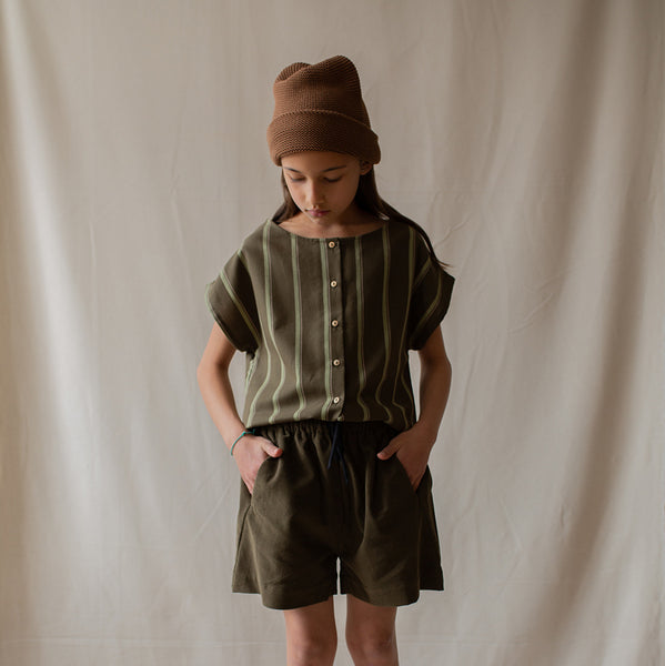 Monkind UK shorts Organic Sustainable Conscious Olive Green