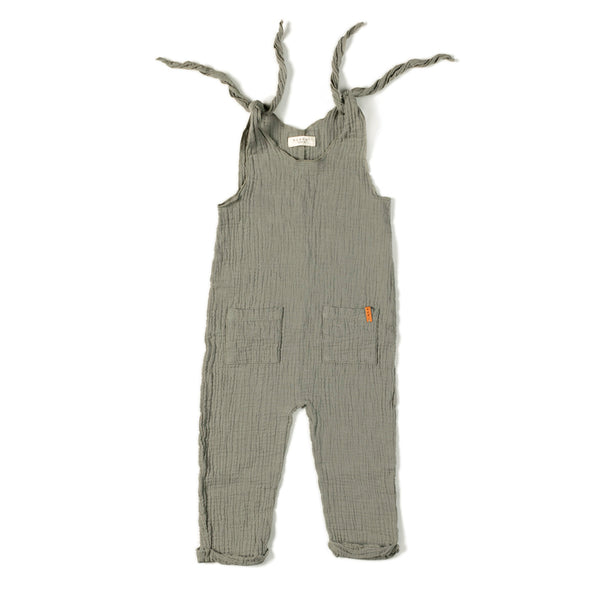 Nixnut UK Jumpsuit sustainable conscious kidswear cotton green