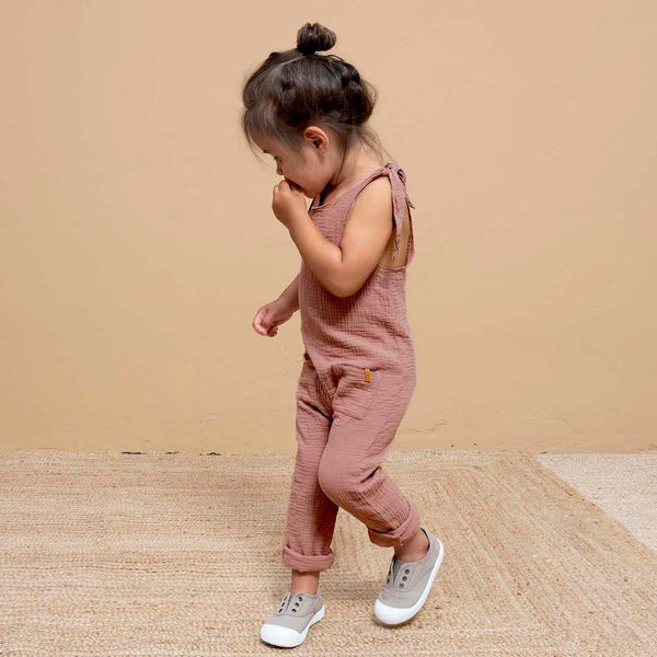 Nixnut UK Jumpsuit sustainable conscious kidswear cotton pink
