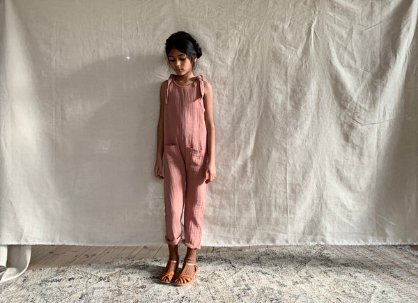 Nixnut UK Jumpsuit sustainable conscious kidswear cotton pink
