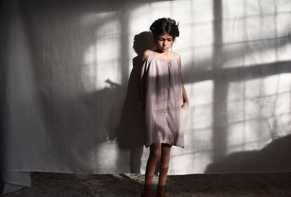 Matona uk organic cotton pink sustainable conscious oversized dress