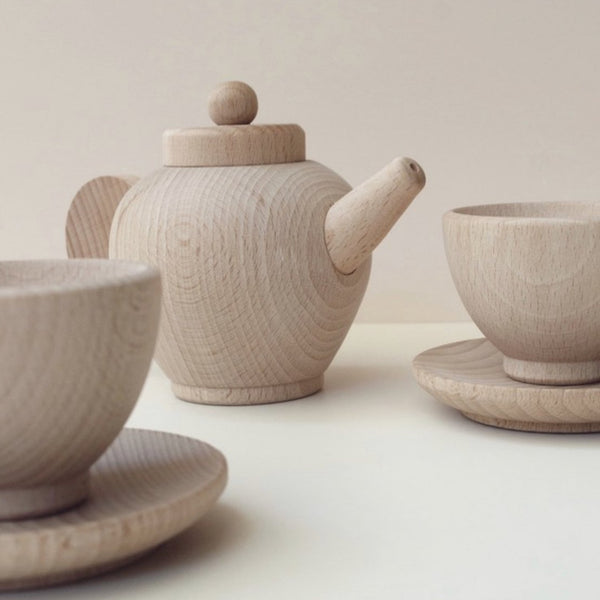 HEIRLOOM WOODEN TEA SET