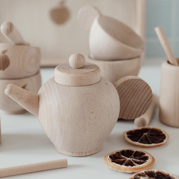 HEIRLOOM WOODEN TEA SET