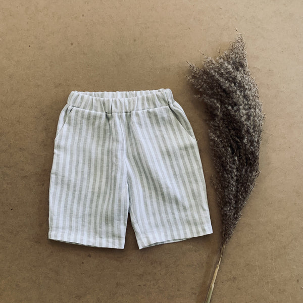 SHORTS - NATURAL STRIPE