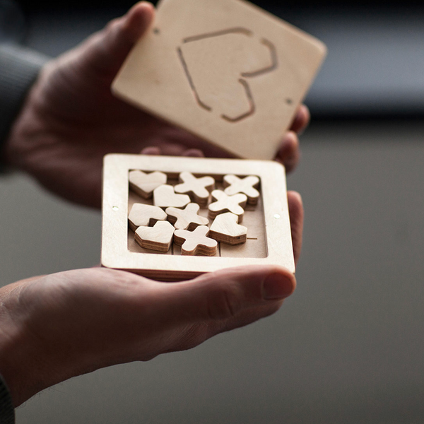 WOODEN TIC TAC TOE - LOVE IS EDITION