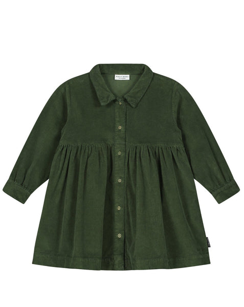 BROOKE CORDUROY DRESS - OLIVE ROSE
