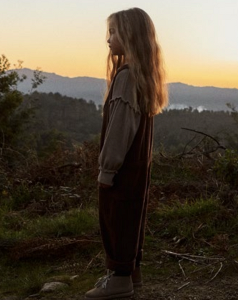 CORDUROY JUMPSUIT - WALNUT