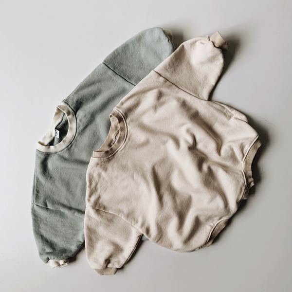 SWEATSHIRT ROMPER - SAGE