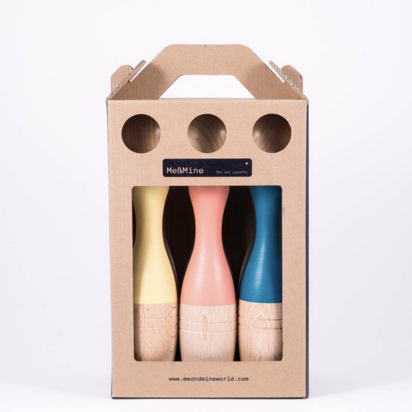 WOODEN BOWLING SET - PASTEL
