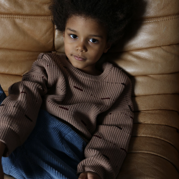 DAWN OVERSIZED KNITTED SWEATER - PECAN