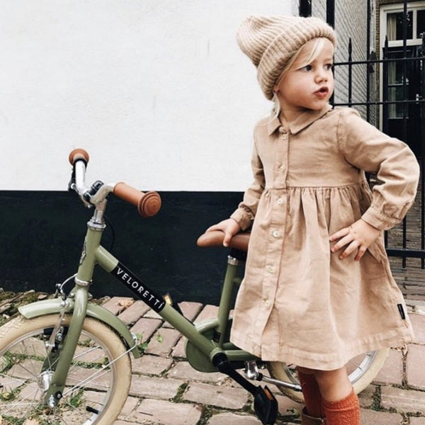 BROOKE CORDUROY DRESS - KHAKI