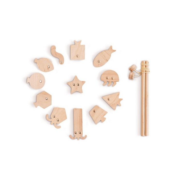 WOODEN FISHING GAME - NATURAL