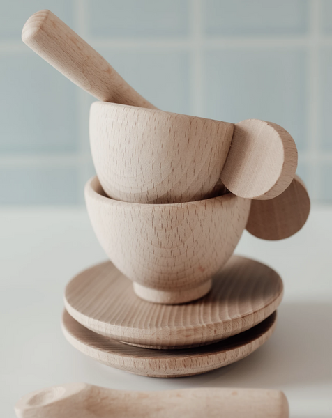 HEIRLOOM WOODEN TEA PARTY SET