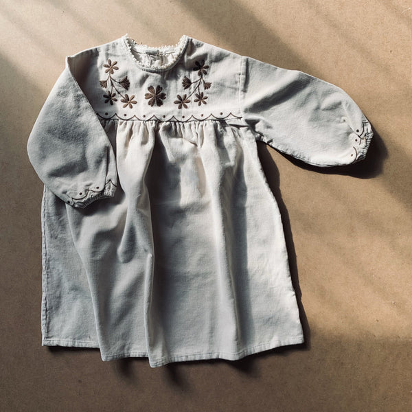 THE FLORA DRESS - ECRU