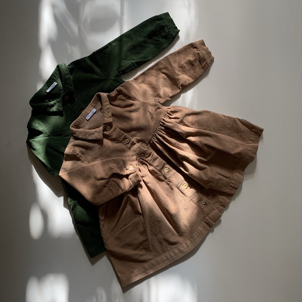BROOKE CORDUROY DRESS - KHAKI