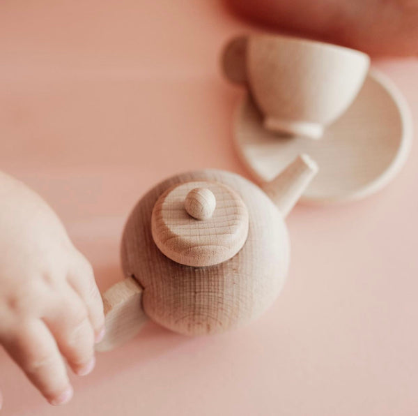 HEIRLOOM WOODEN TEA SET