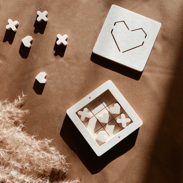 WOODEN TIC TAC TOE - LOVE IS EDITION