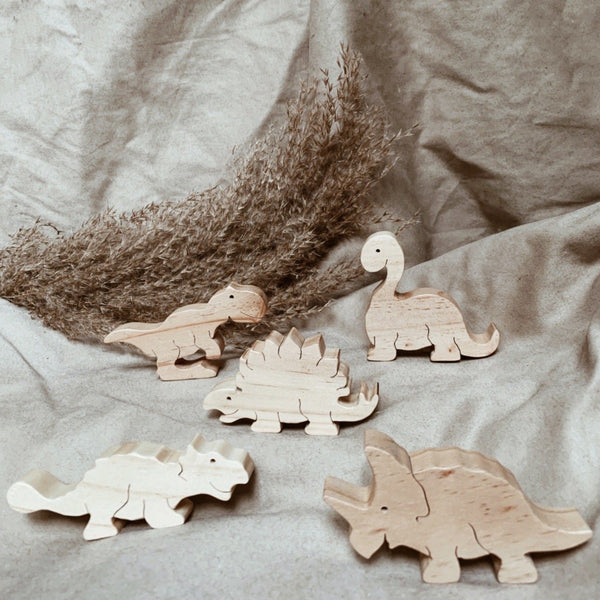 WOODEN DINOSAURS STACKING TOY