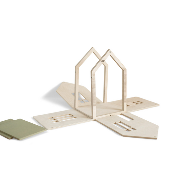 WOODEN DOLLHOUSE - OLIVE