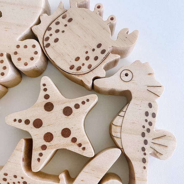 WOODEN SEA LIFE STACKING TOY