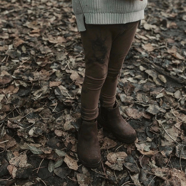 TIE DYE LEGGINGS - RUST