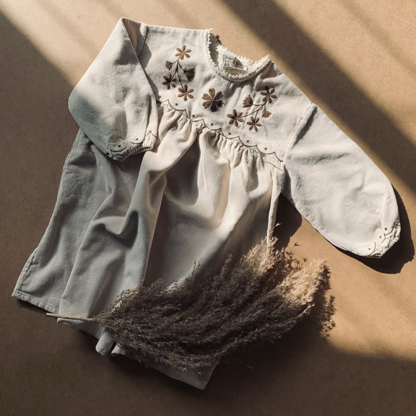 THE FLORA DRESS - ECRU