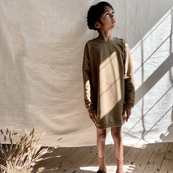 SWEATER DRESS - OLIVE
