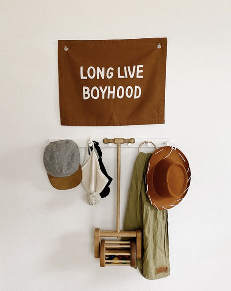 LONG LIVE BOYHOOD BANNER - RUST