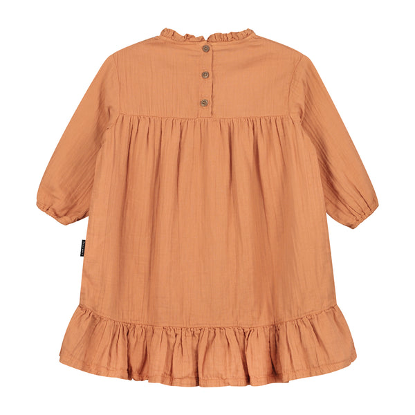 Daily Brat UK Organic cotton brown dress sustainable conscious oversized lois