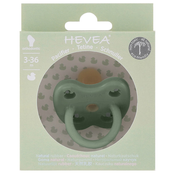 Hevea dummy pacifier uk green natural rubber plastic free