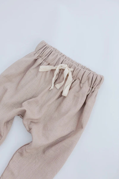 Kind and nature uk tan linen trousers coords sustainable conscious unisex