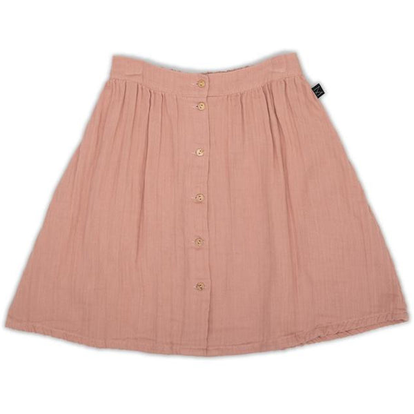 Monkind UK skirt Organic Sustainable Conscious dusty rose pink midi