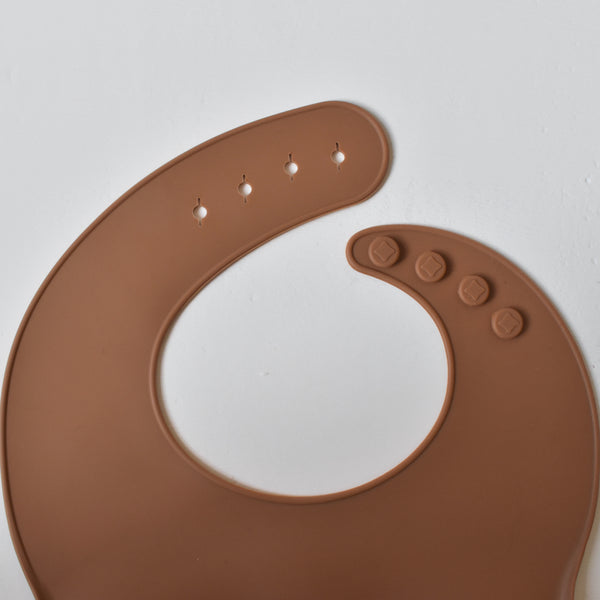 silicone baby bib brown uk sustainable conscious plastic free dove and dovelet