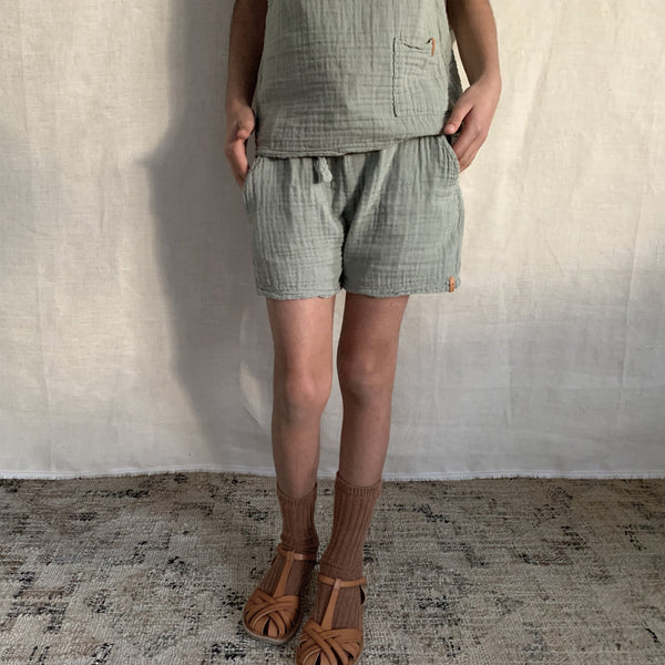 nixnut green shorts coords Cotton Sustainable Conscious UK