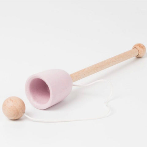 WOODEN CUP AND BALL - BLUSH