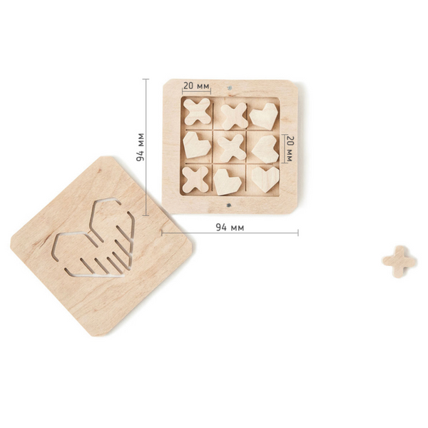 WOODEN TIC TAC TOE - LOVE IS EDITION