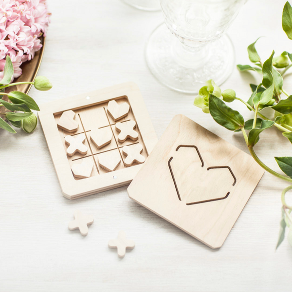 WOODEN TIC TAC TOE - LOVE IS EDITION