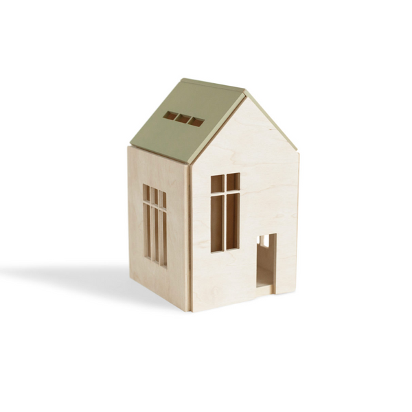 WOODEN DOLLHOUSE - OLIVE